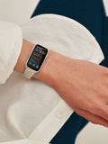 Unisex Rectangular Smartwatch with Wellness Tracking and Smart Features, 26mm with Bracelet