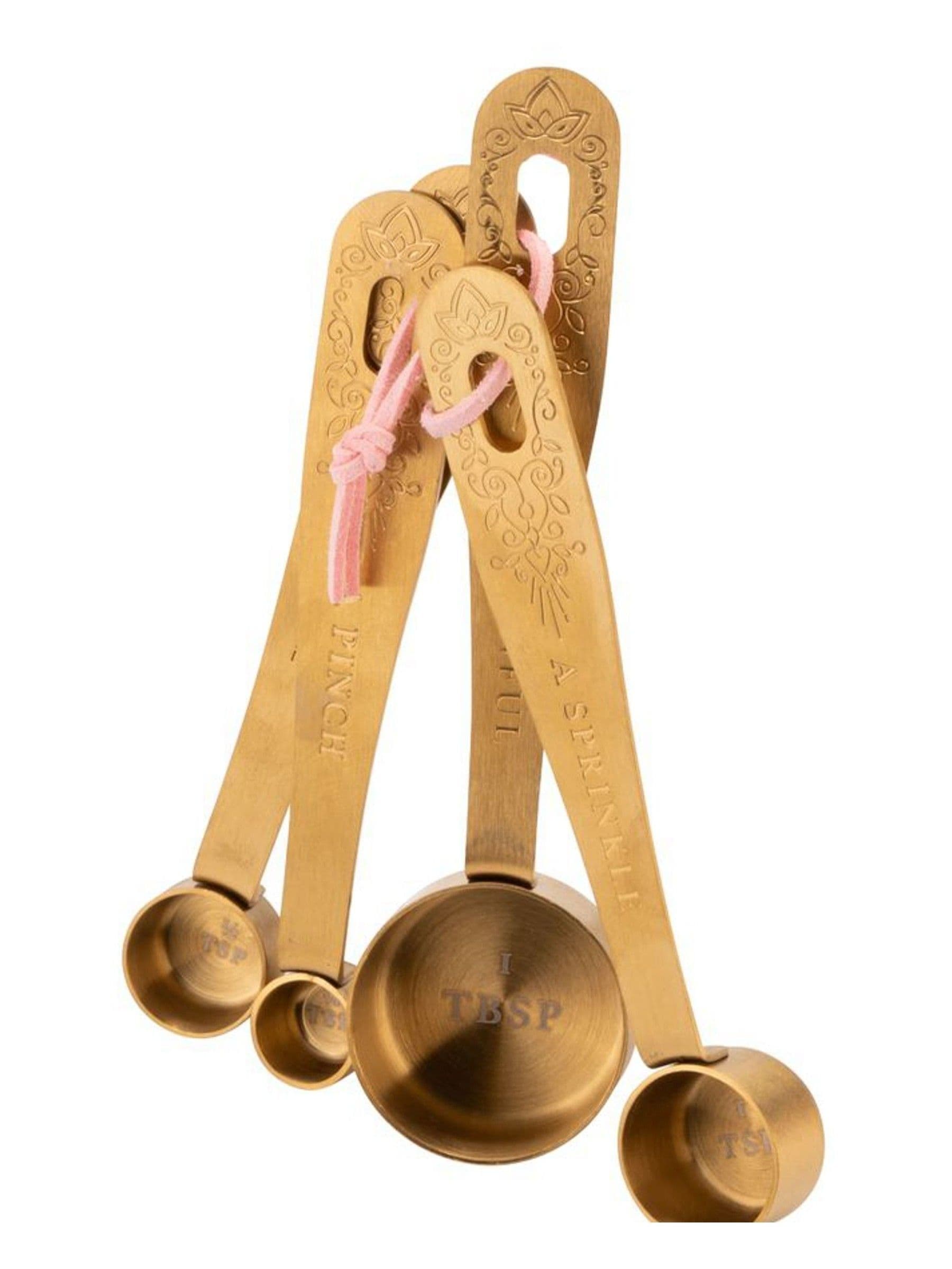 Yvonne Ellen gold measuring spoons set stainless steel (British brand)