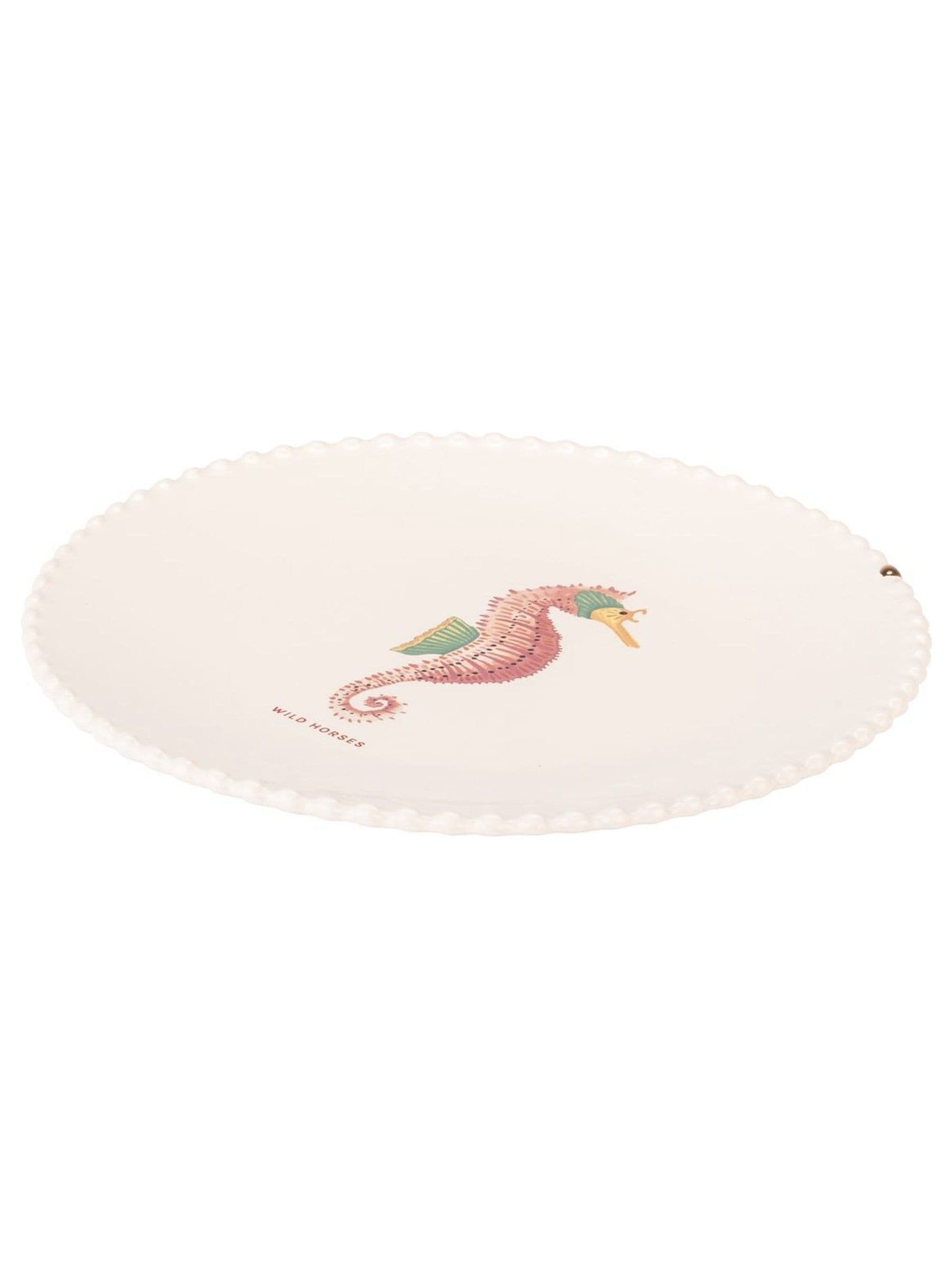 Yvonne Ellen sea horse bobble plates set of 2, imported from the UK