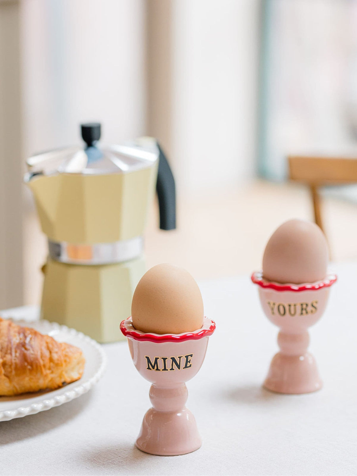 Yvonne Ellen fluted egg cups set of 2 stoneware (British brand)