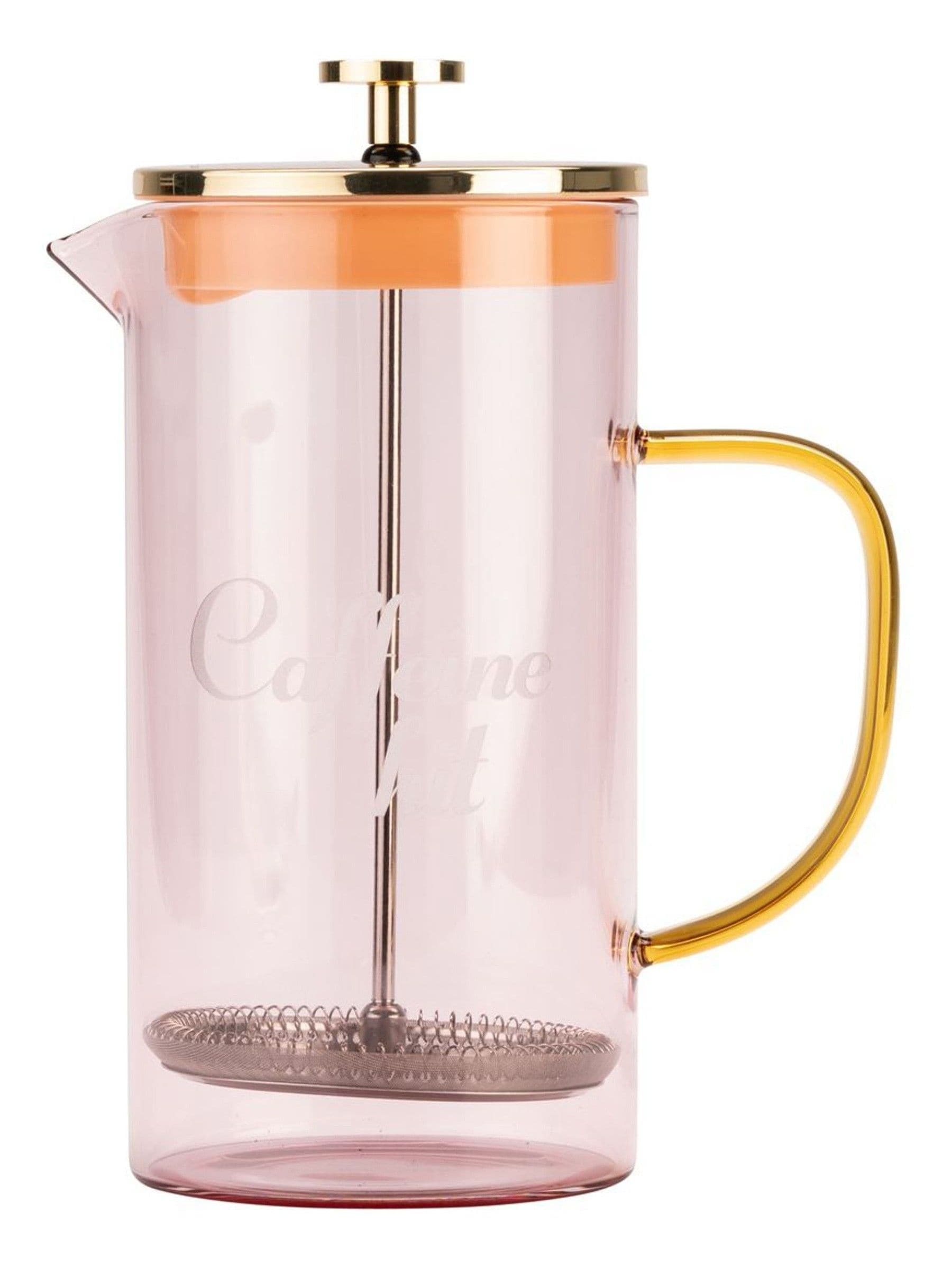 Yvonne Ellen pink glass cafetiere (British brand)