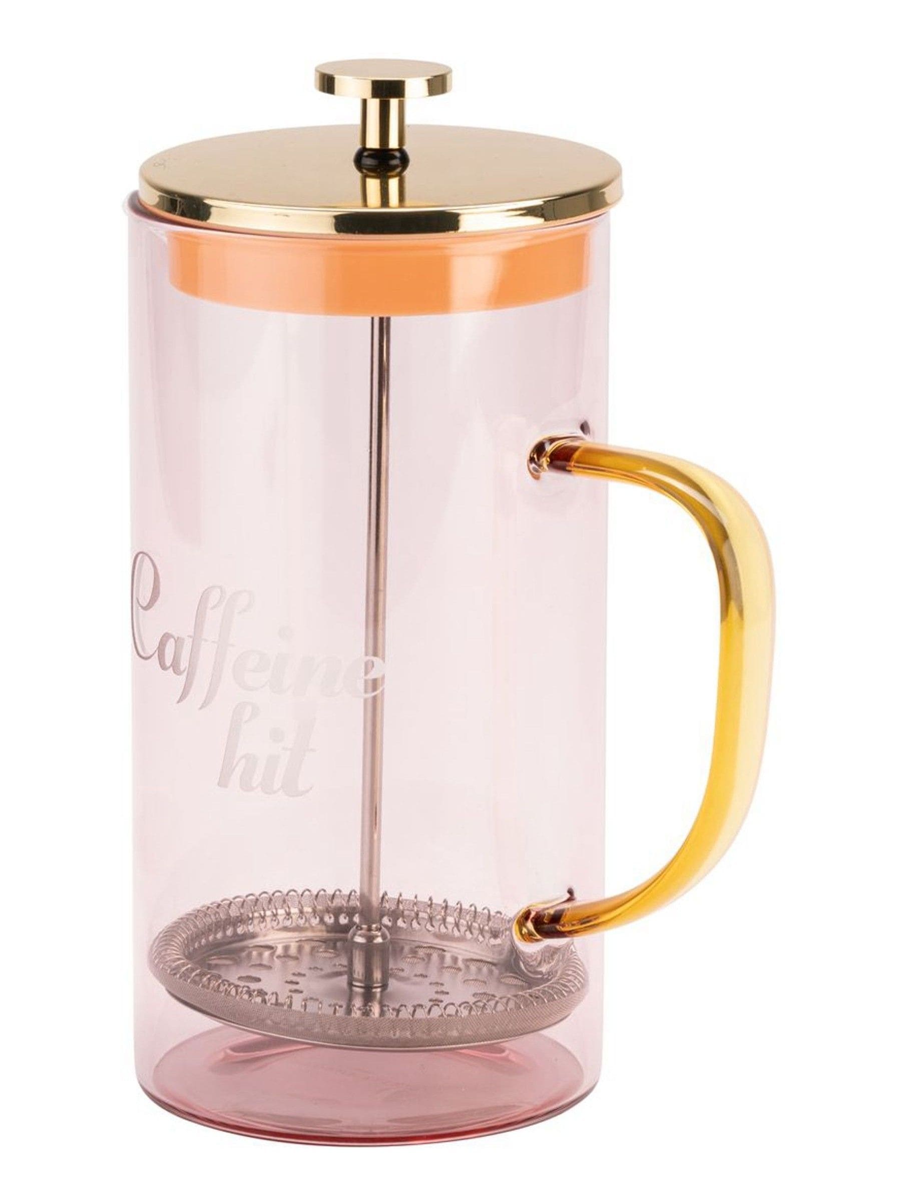 Yvonne Ellen pink glass cafetiere (British brand)