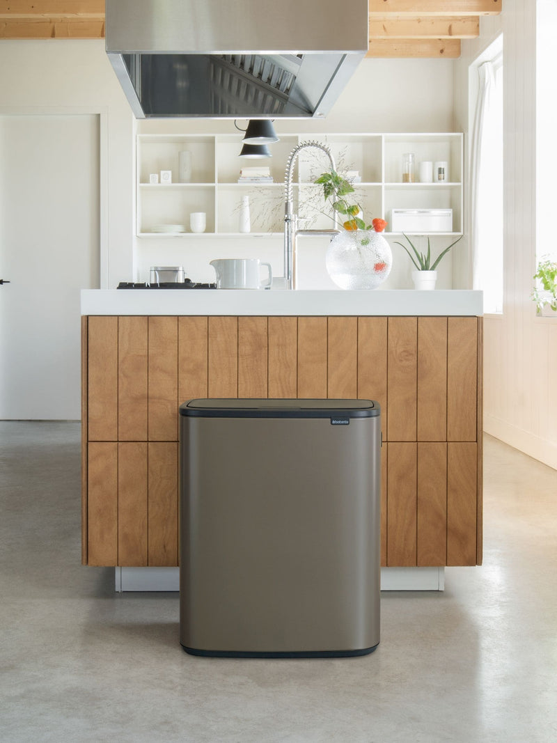 Brabantia Platinum Bo Touch bin 2 x 30L - British product