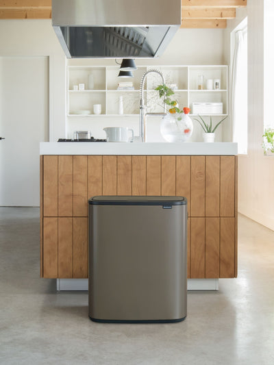 Brabantia Platinum Bo Touch søppelbøtte 2 x 30L