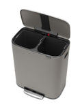 Brabantia Mineral Concrete Grey Pedal Bin 30L - British product
