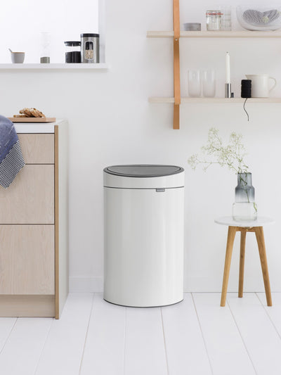 Neste Brabantia Hvit Touch Søppelbøtte 40L Kjøkken Søppelbøtte - Kjøp online hos McGrocer
