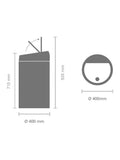 Brabantia Matt Black Touch Bin 60L