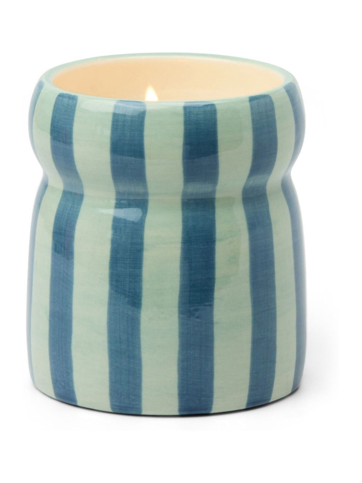 Paddywax Cabana 65oz184g Blue Navy Striped Ceramic Candle