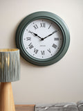 Karlsson jungle green Roman numeral wall clock (British brand)