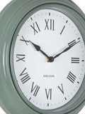 Karlsson jungle green Roman numeral wall clock (British brand)