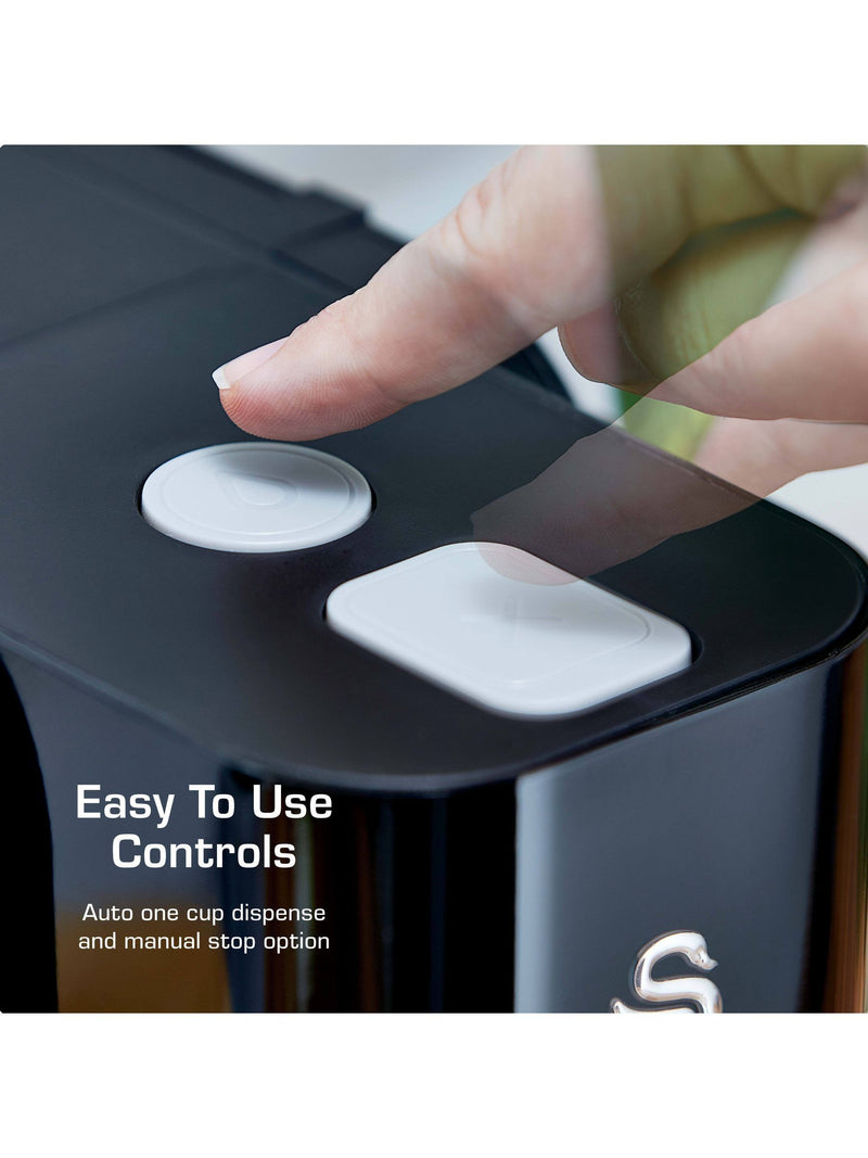 Swan black 1.5L instant hot water dispenser, UK version
