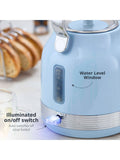 Swan Blue 1.7L Retro Kettle, imported from the UK