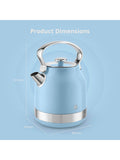 Swan Blue 1.7L Retro Kettle, imported from the UK