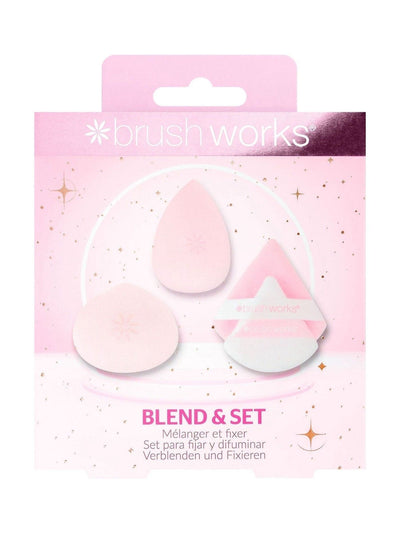 Brush Works Blend & Set Make-up-Schwamm & Puderquasten-Set (Wert £14)