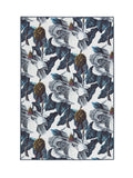 Hug Rug Navy Magnolia garden rug, UK version