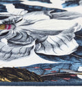 Hug Rug Navy Magnolia garden rug, UK version