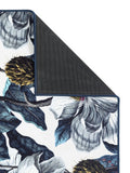 Hug Rug Navy Magnolia garden rug, UK version