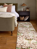 Hug Rug blush pink wild hydrangea runner 75x220cm, imported from the UK