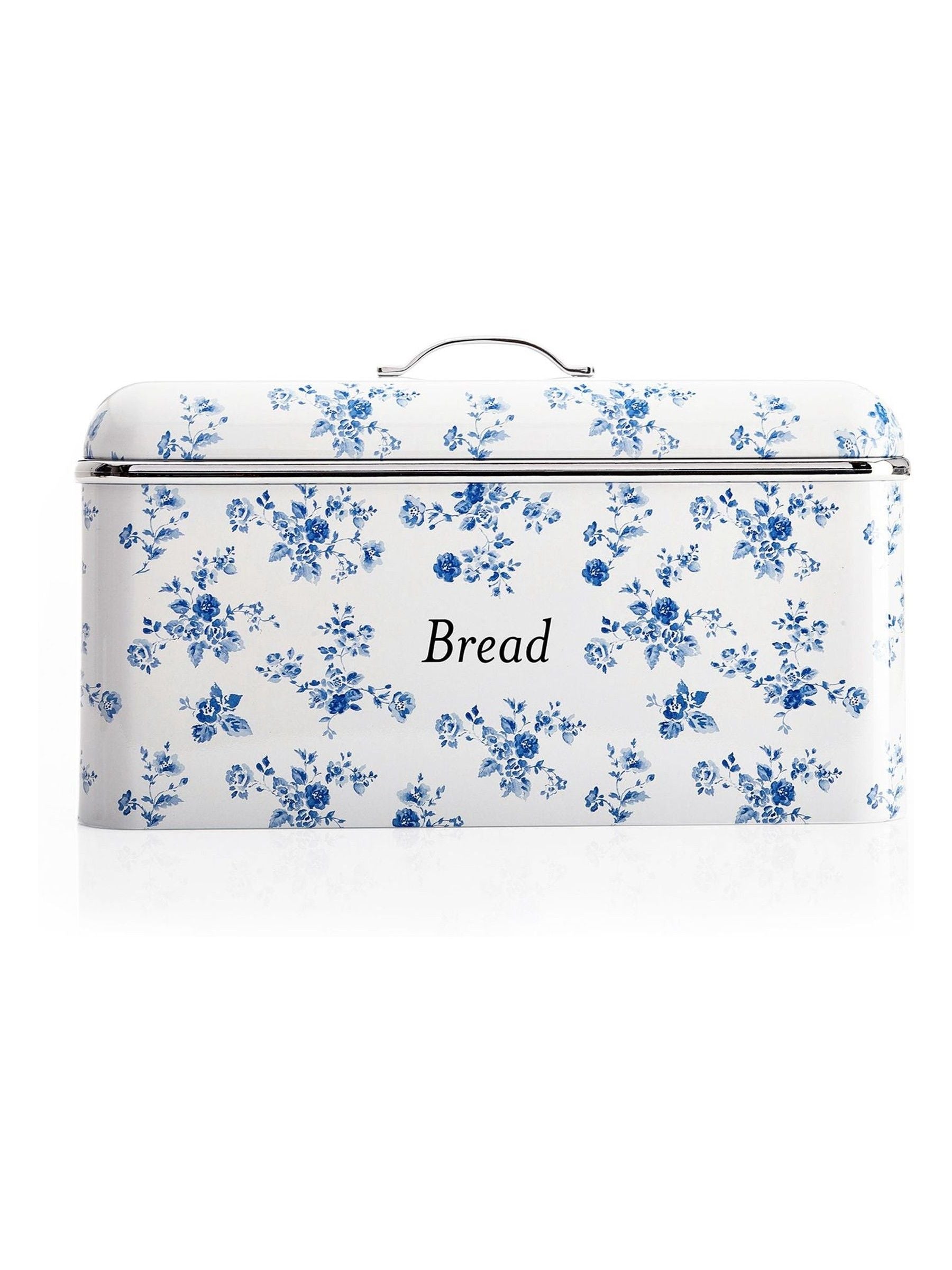 Laura Ashley China Rose bread bin stainless steel, UK version
