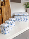 Laura Ashley China Rose bread bin stainless steel, UK version