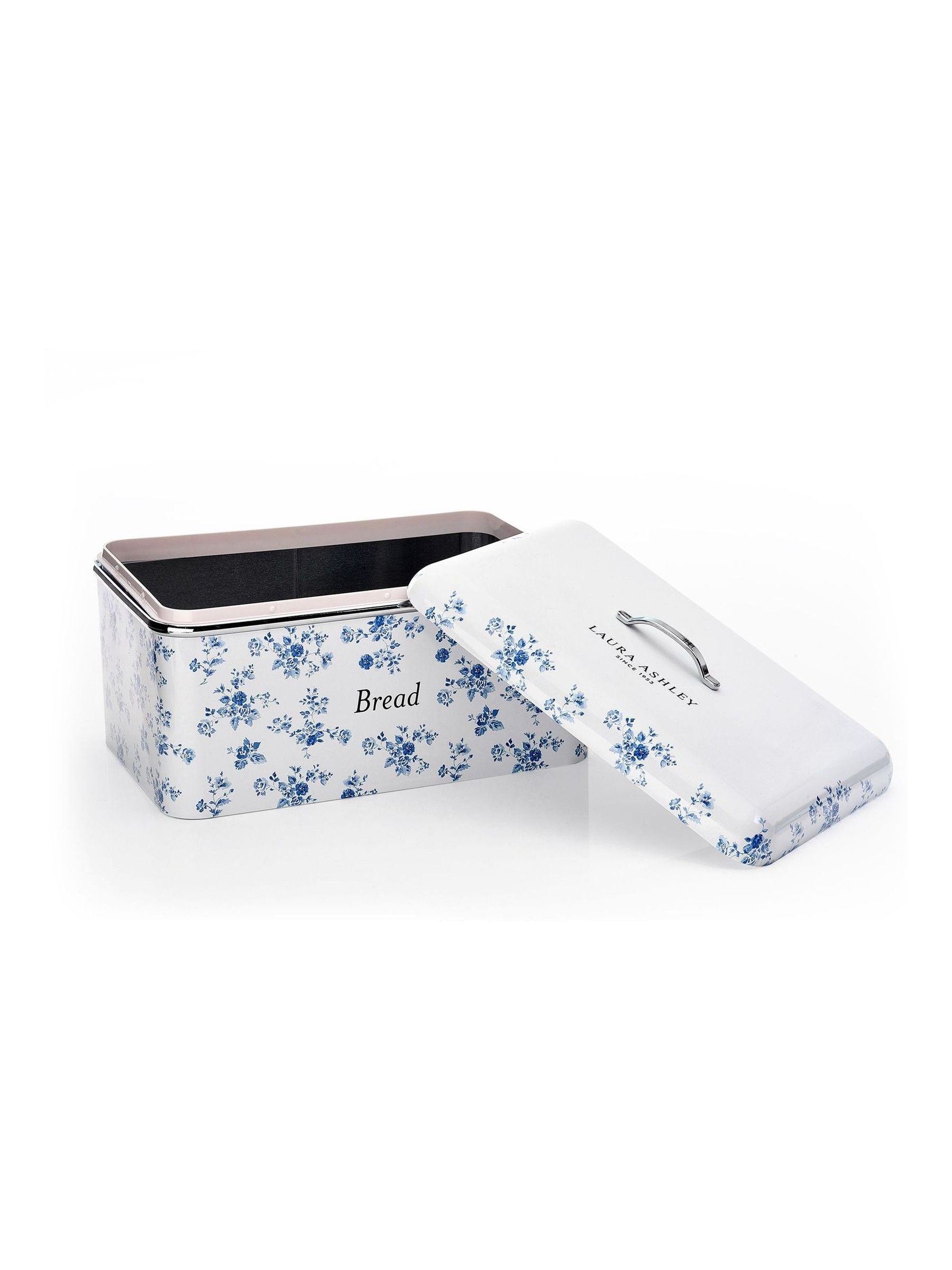 Laura Ashley China Rose bread bin stainless steel, UK version