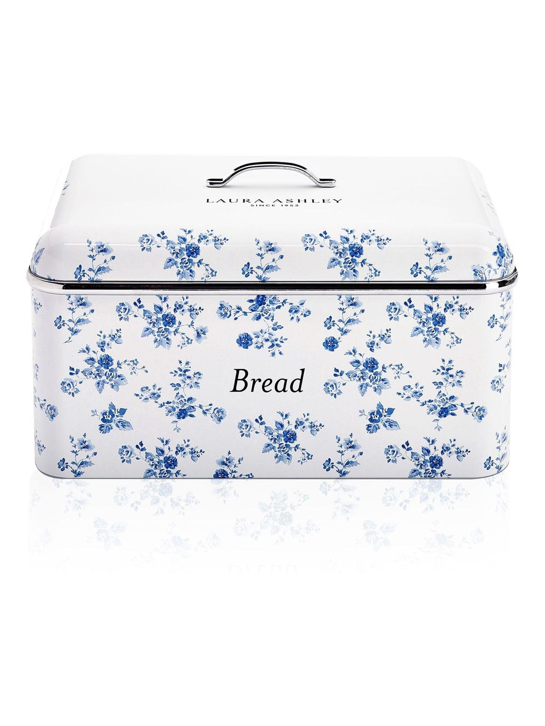 Laura Ashley China Rose bread bin stainless steel, UK version