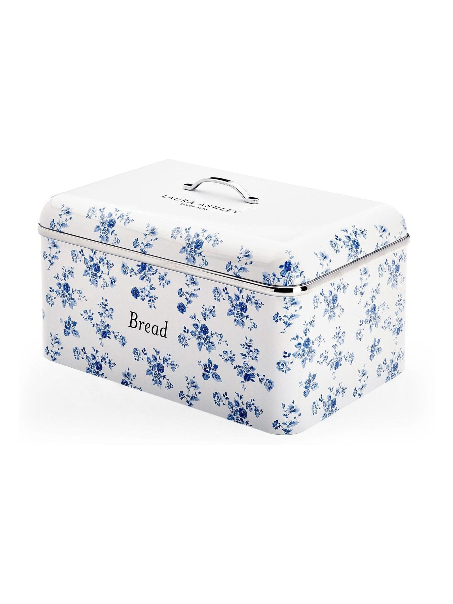 Laura Ashley China Rose bread bin stainless steel, UK version