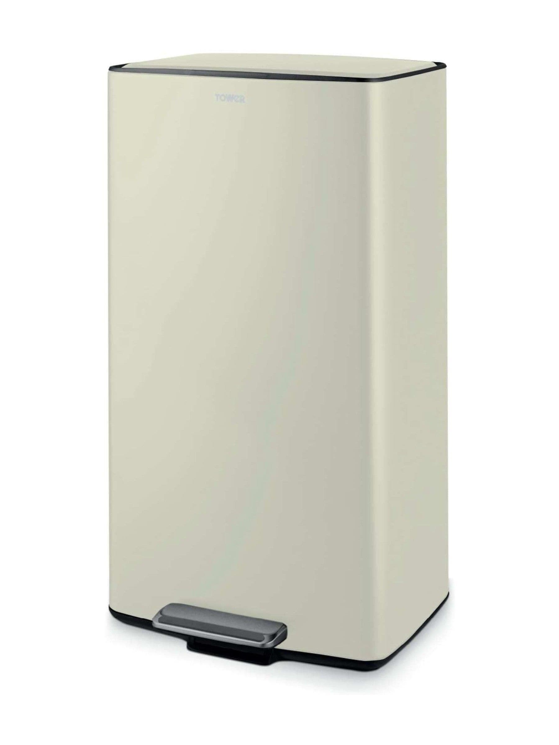 Tower Stainless Steel 40L Rectangular Pedal Bin