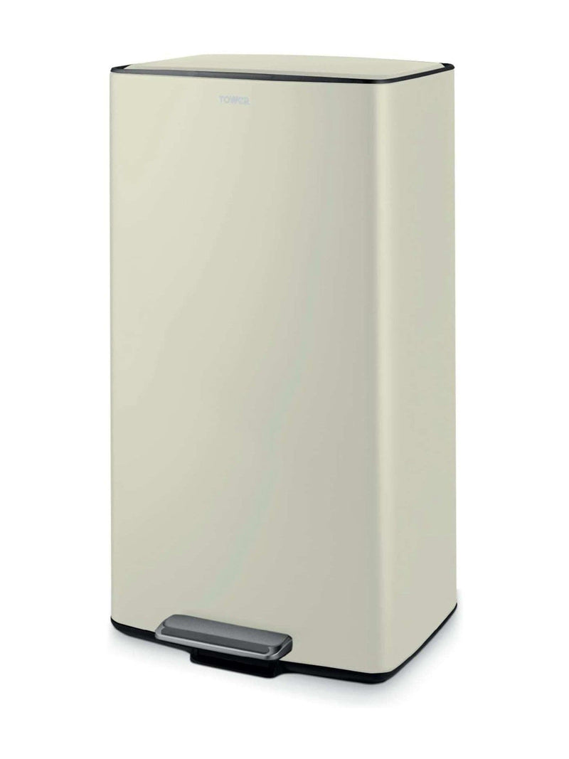 Tower Stainless Steel 40L Rectangular Pedal Bin