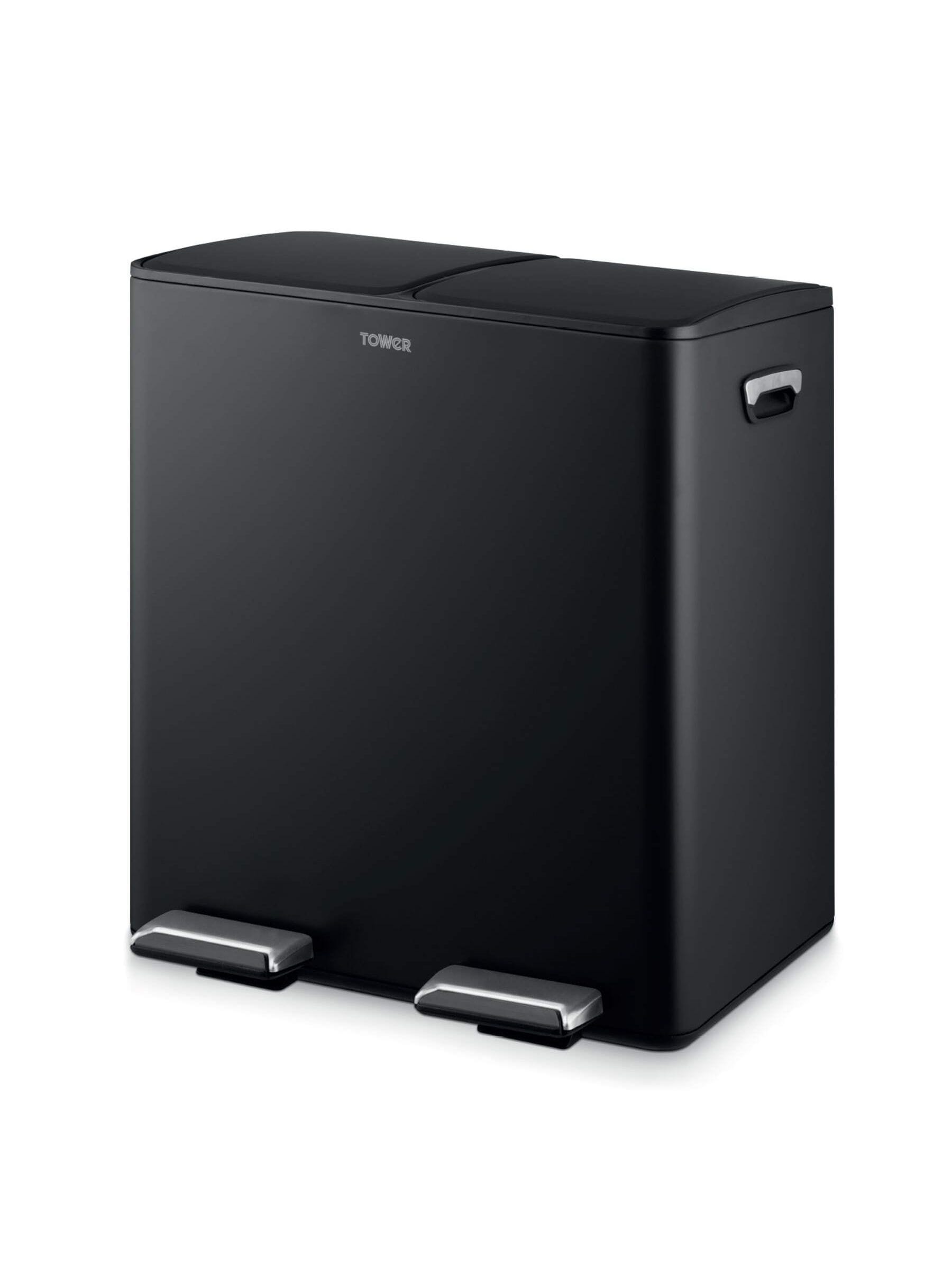 Tower black 40L pedal bin (British brand)