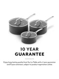 Sur La Table grey hard anodised saucepan set, imported from the UK