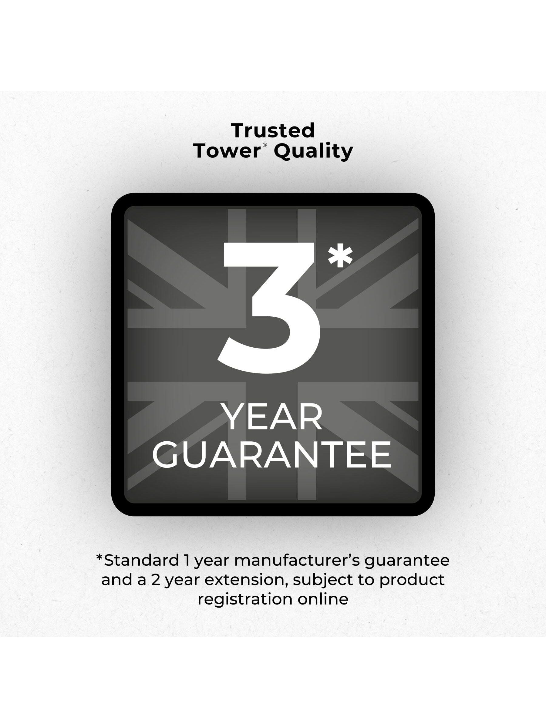 Tower Black Rectangular Sensor Bin 50L - British product