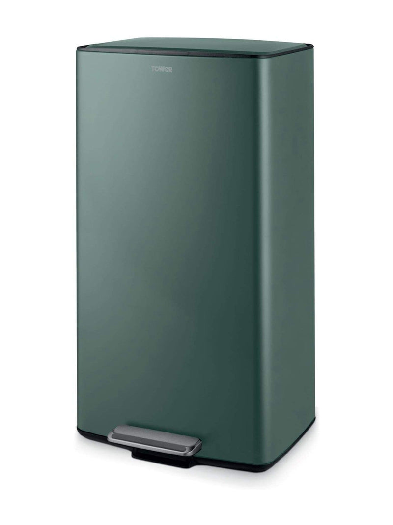Tower Stainless Steel 40L Rectangular Pedal Bin