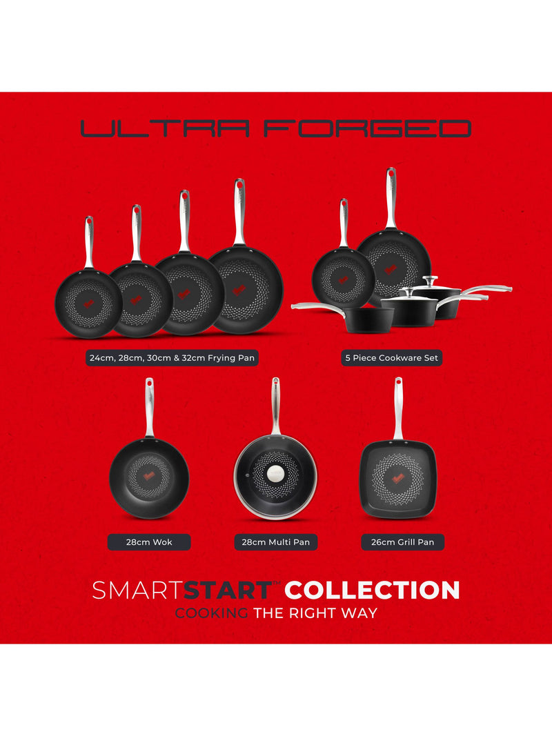 Tower Black Smart Start Ultra Forged 28cm wok (British brand)