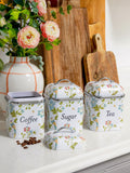 Laura Ashley Elveden White 3 piece canister set, UK version