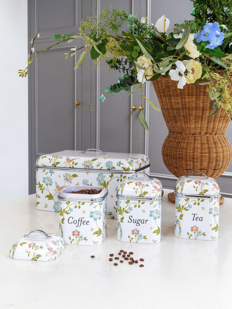 Laura Ashley Elveden White 3 piece canister set, UK version