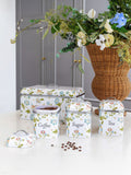 Laura Ashley Elveden White 3 piece canister set, UK version