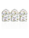 Laura Ashley Elveden White 3 piece canister set, UK version