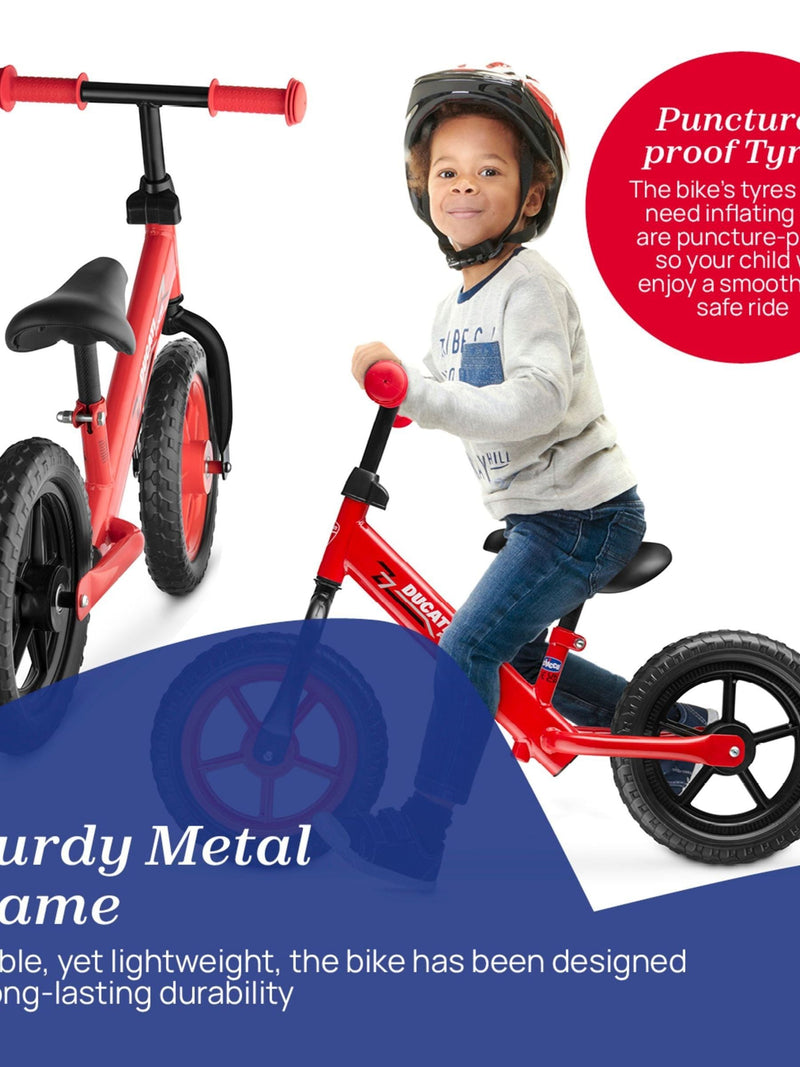 Chicco red Ducati balance bike for toddlers - British product