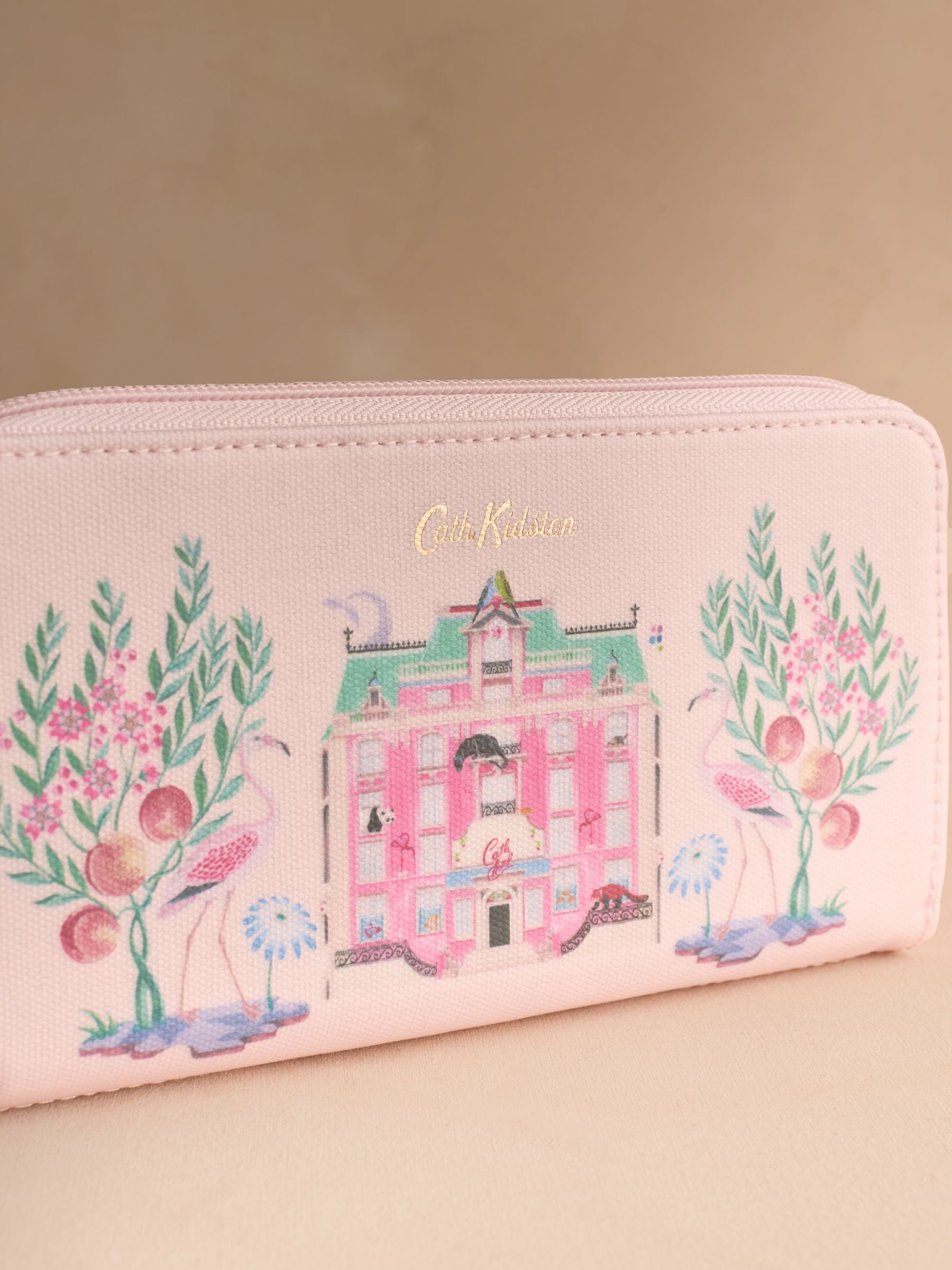 Cath Kidston pink hotel print continental wallet - British product