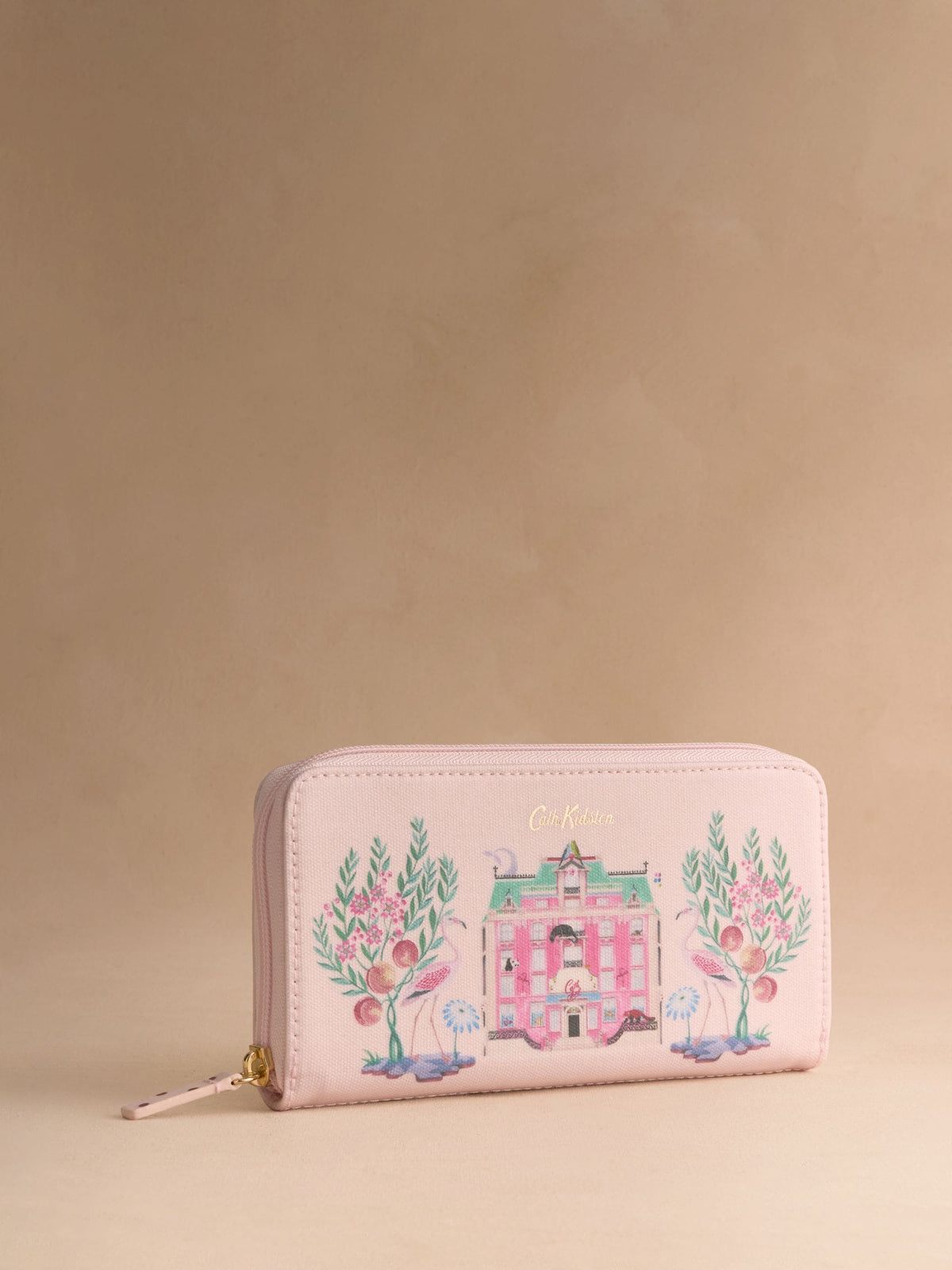 Cath Kidston pink hotel print continental wallet - British product