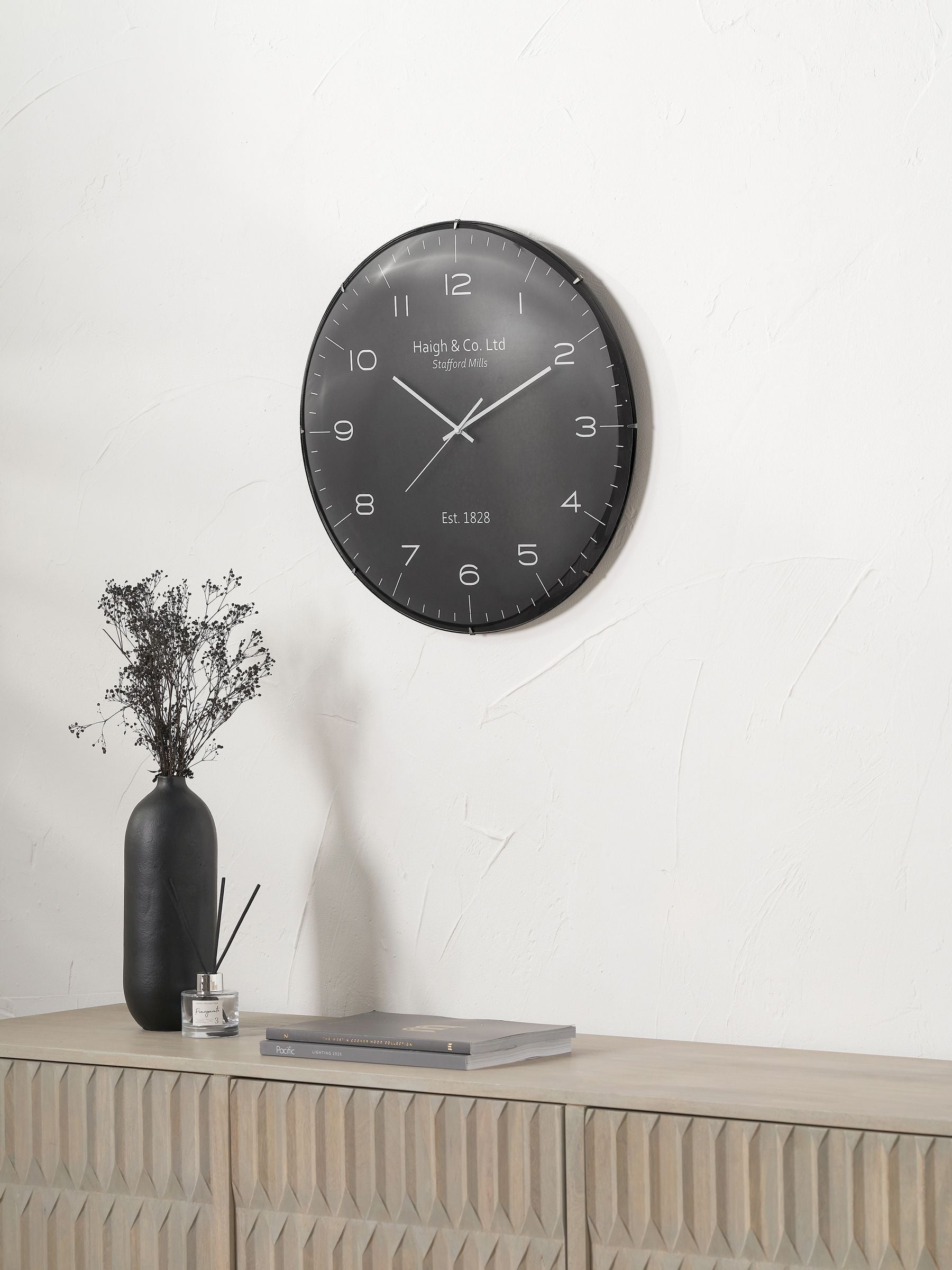 Pacific Lifestyle Black Dome glass wall panel 50cm, UK version
