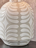 Ceramic table lamp in grey and white with Tania pattern - British product