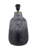 Stoneware table lamp Pacific Grey volcanic effect 50cm, UK version