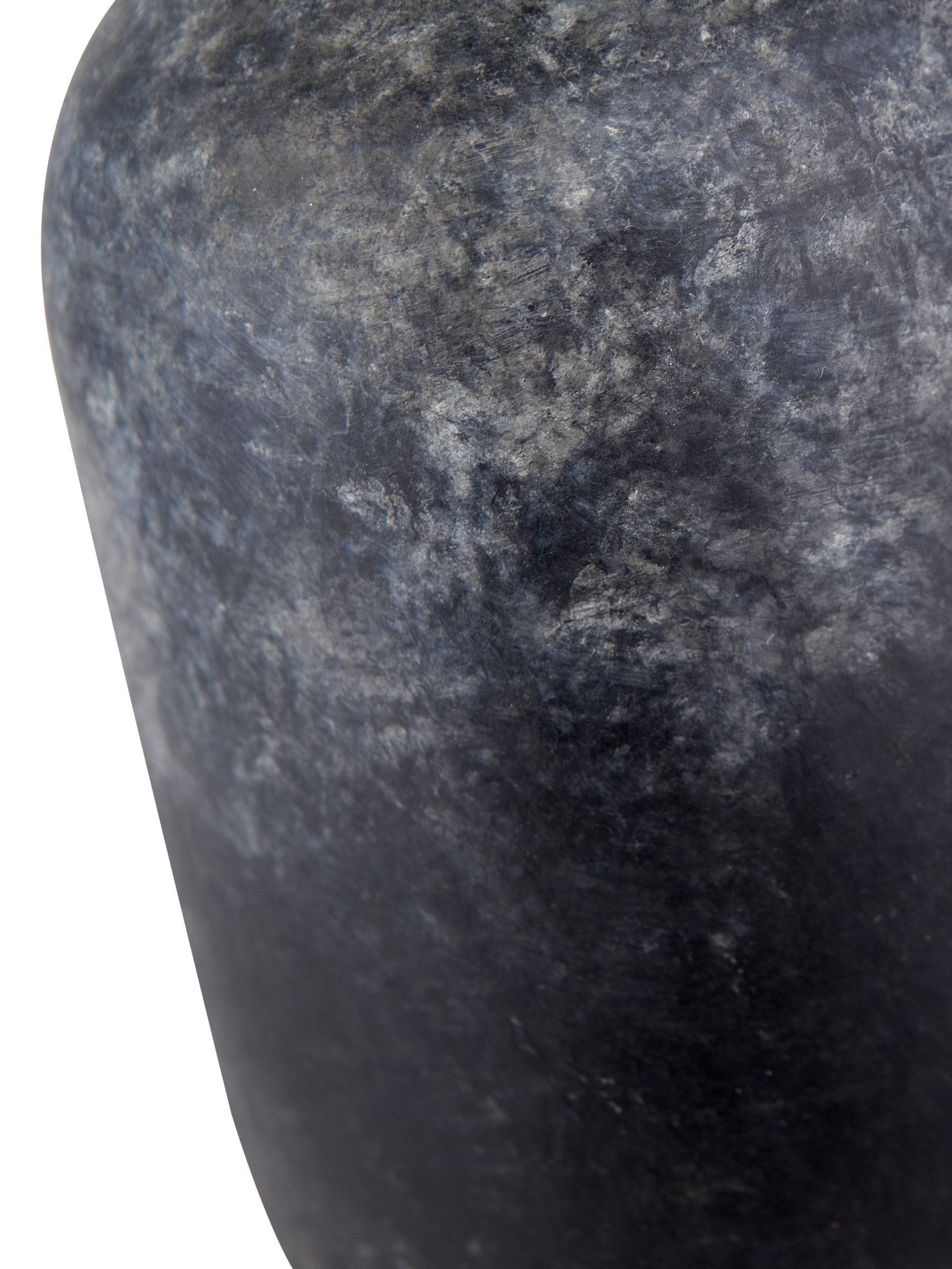 Stoneware table lamp Pacific Grey volcanic effect 50cm, UK version