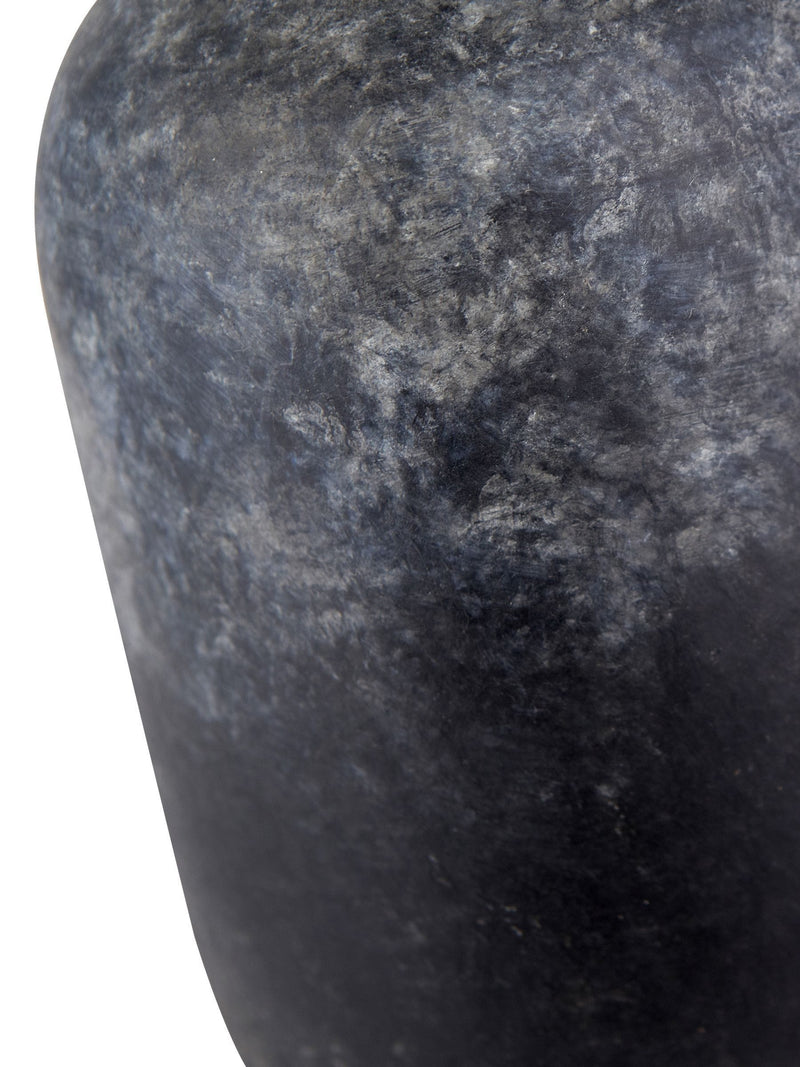 Stoneware table lamp Pacific Grey volcanic effect 50cm, UK version