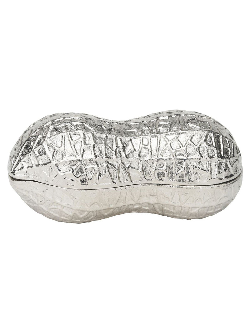 Pacific silver metal peanut trinket box 22cm, UK version
