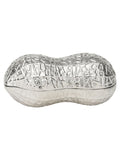 Pacific silver metal peanut trinket box 22cm, UK version