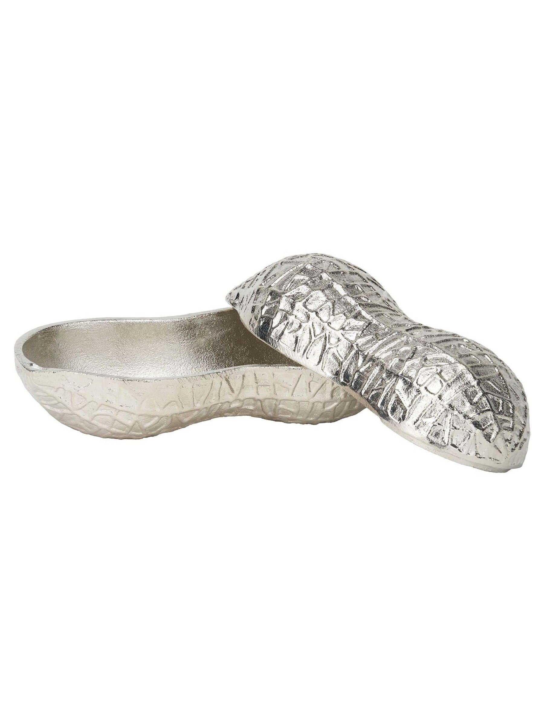 Pacific silver metal peanut trinket box 22cm, UK version