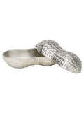 Pacific silver metal peanut trinket box 22cm, UK version